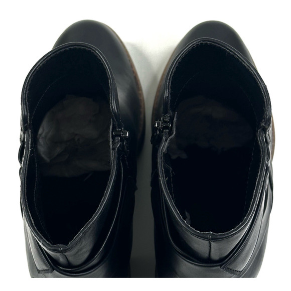 Naturalizer Madalynn Black Faux Leather Strap Bootie Womens Size 8.5M New $185 - Picture 10 of 12